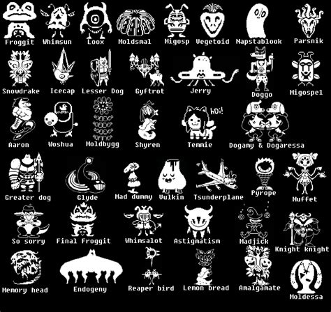 undertale characters names list|all secret names in undertale.